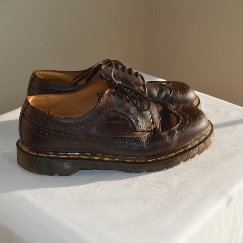 Dr. Martens Brown Leather Air Cushion Men's Platform Oxford